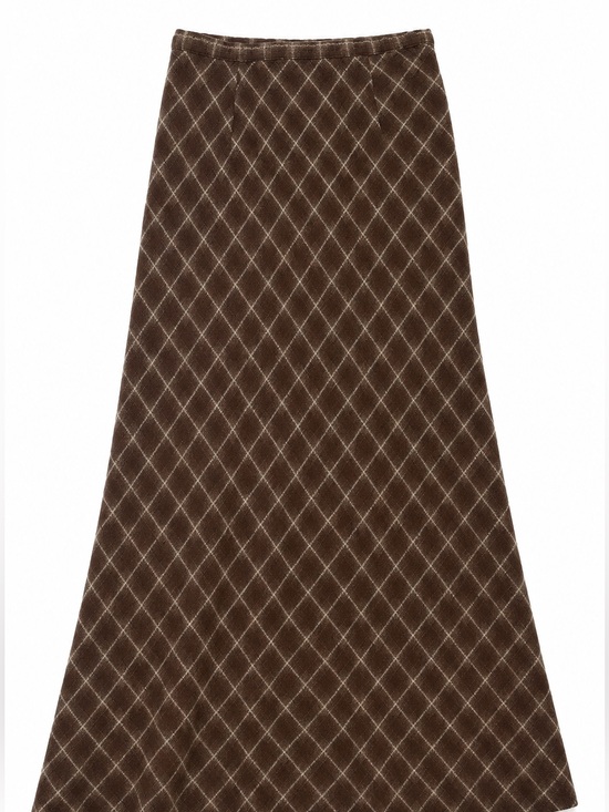 GAP Dresses & Skirts - Vintage GAP Brown Diamond-Grid Midi Skirt